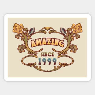 AMAZING SINCE 1999 art nouveau vintage retro 90s Magnet